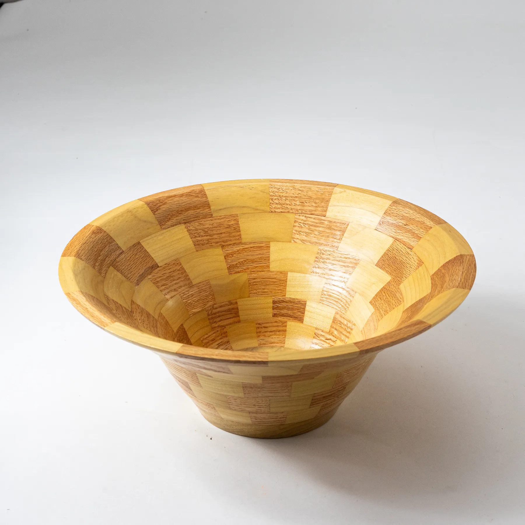 Amber Handspun Wooden Salad Bowl - 12.5" x 5"