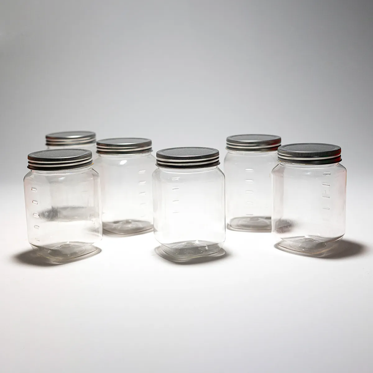 Craft Plastic Square Mason Jars