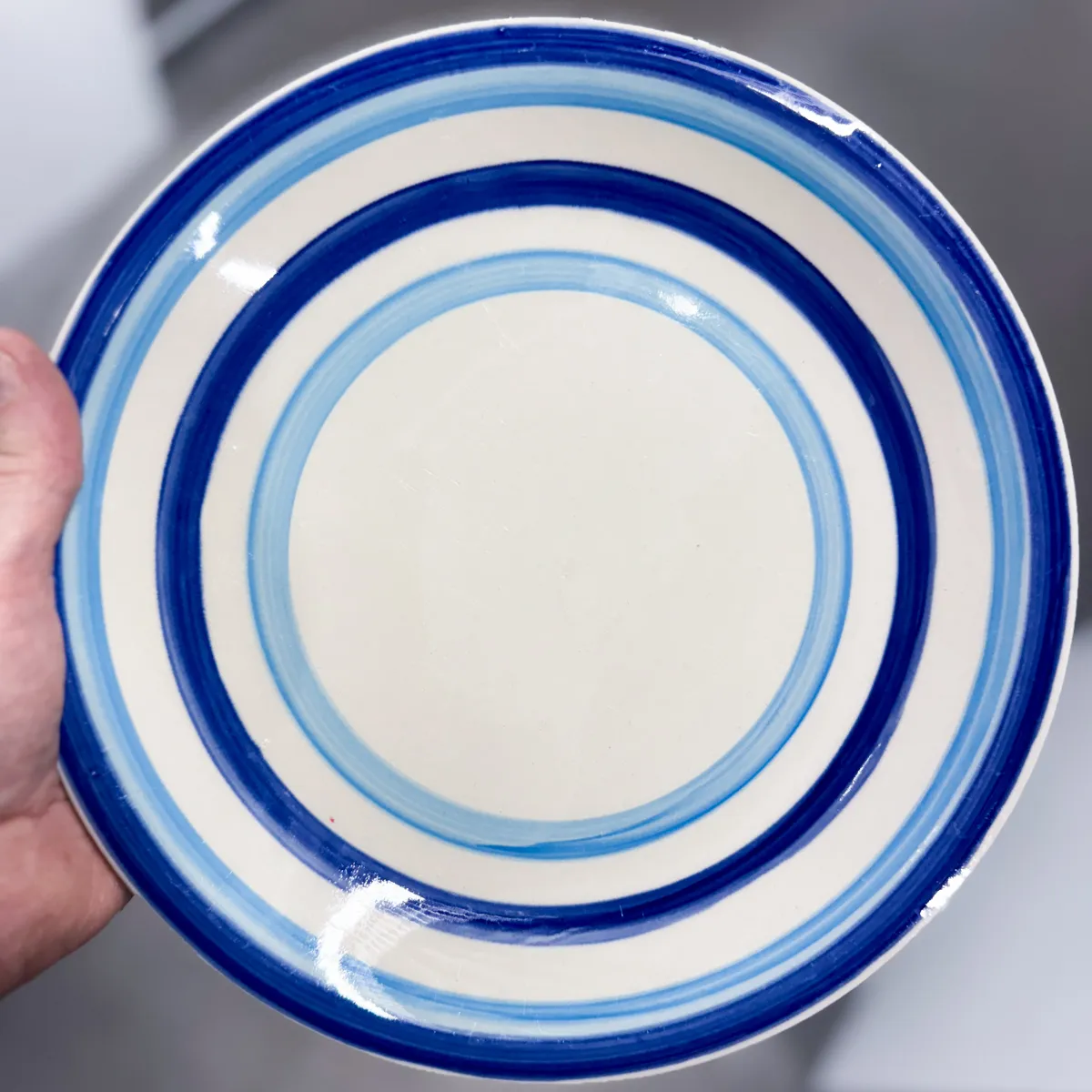 Aqua and Royal Blue Stripes, Italian, Mexican, single