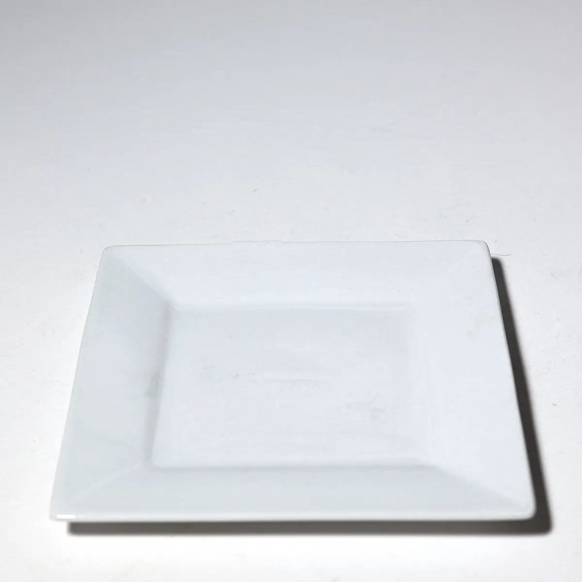 White Ceramic Square Salad Plates
