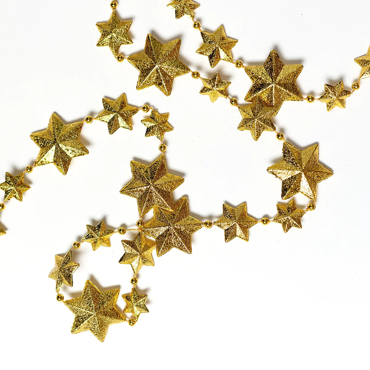 Gold Star Christmas Tree Garland