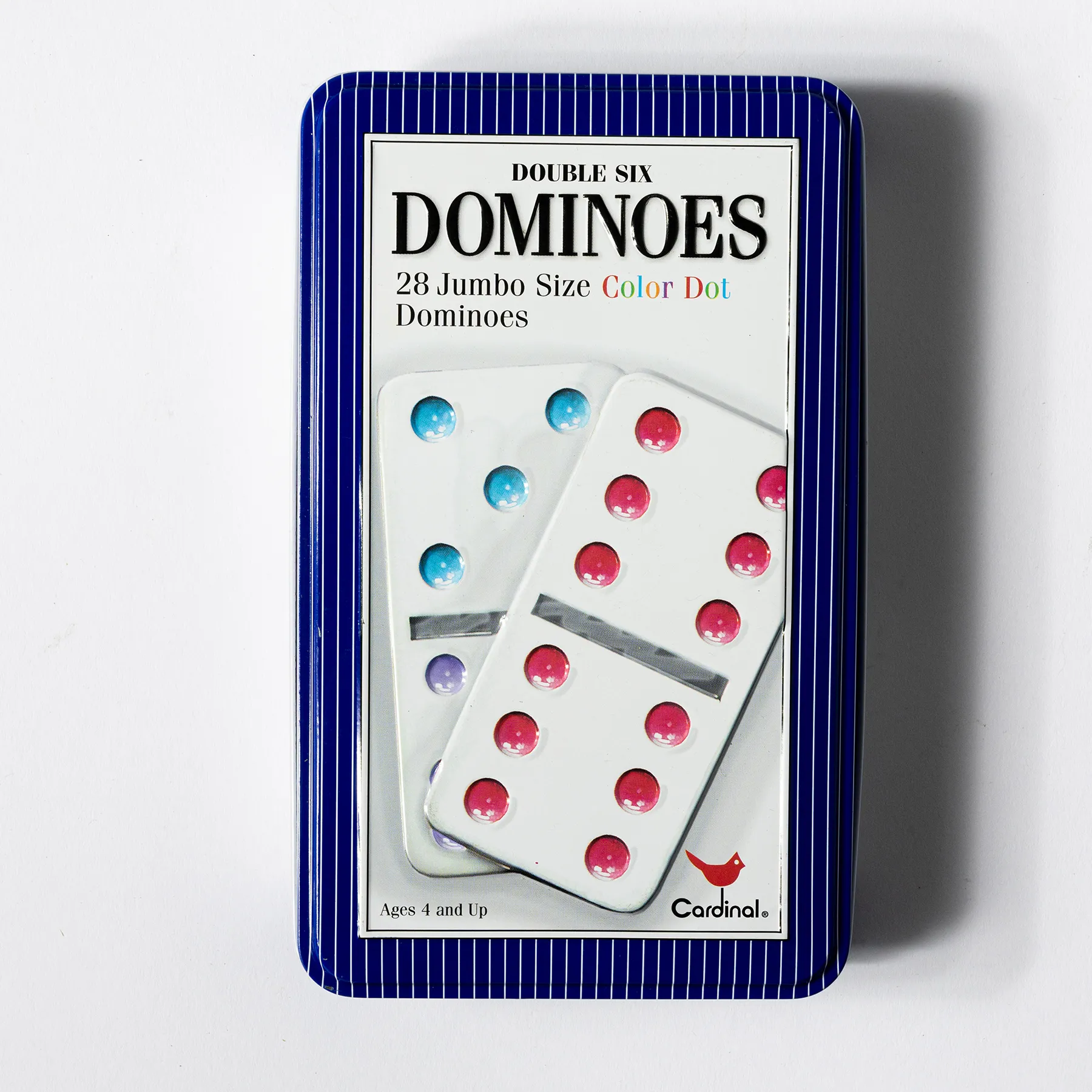 Game Dominoes Double 6 Jumbo Sized Color Dot Dominoes