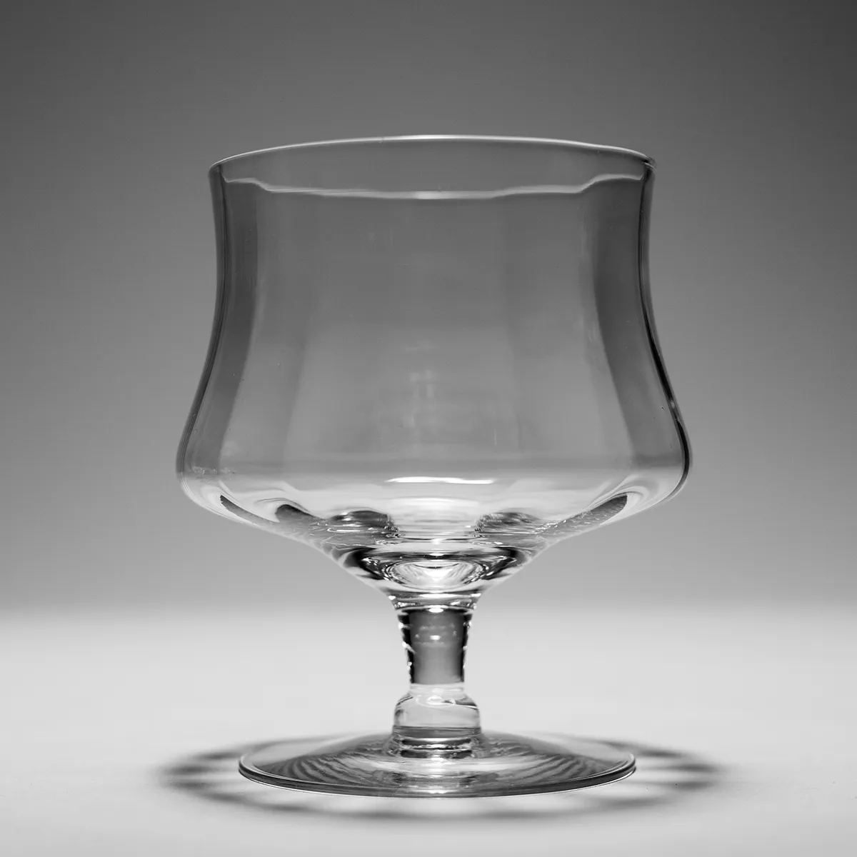 Large Clear Ribbed Glass with Small Seafood Cocktail Insert Cup