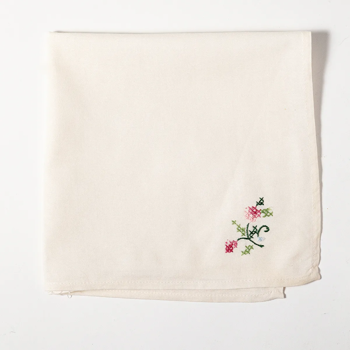 Banquet Sampler Hand Cross Stitch Napkin