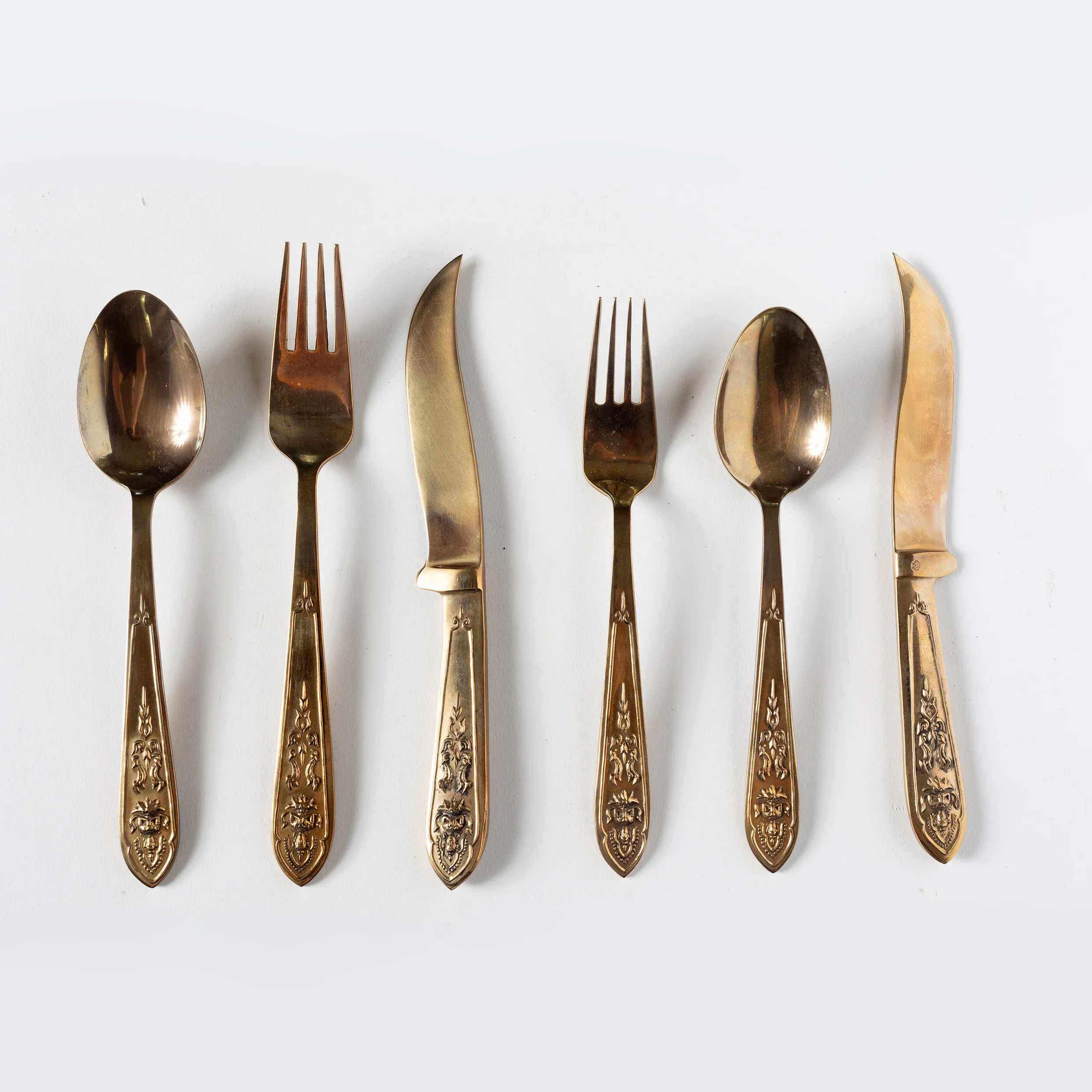 Regal Gold Flatware Knife, Spoon, Fork  8"