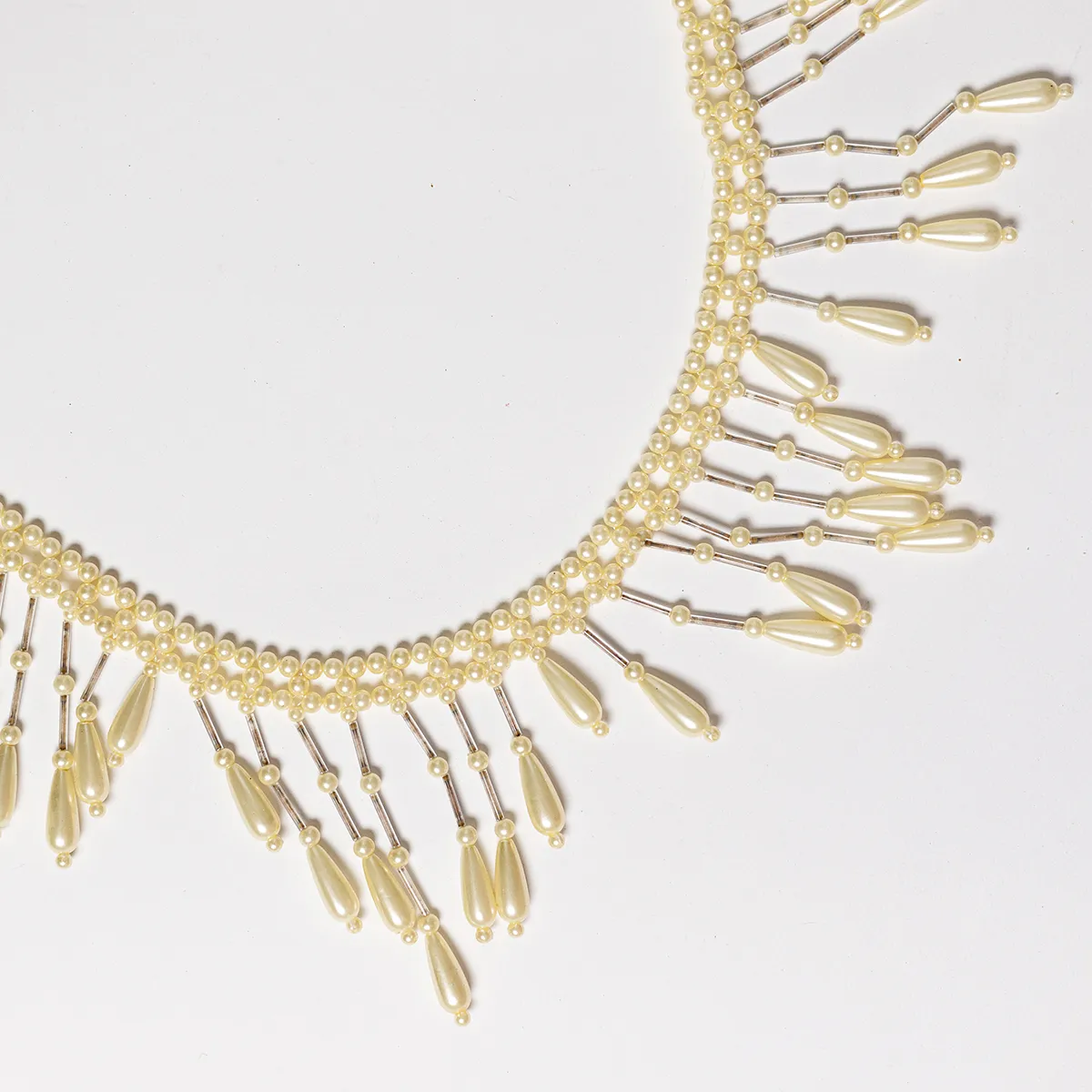 Art Deco Cream Colored Pearl Icicle Strand Garland 