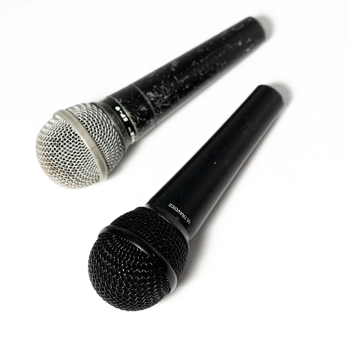 Vintage Black Handheld Microphone with Black Mesh mouth piece