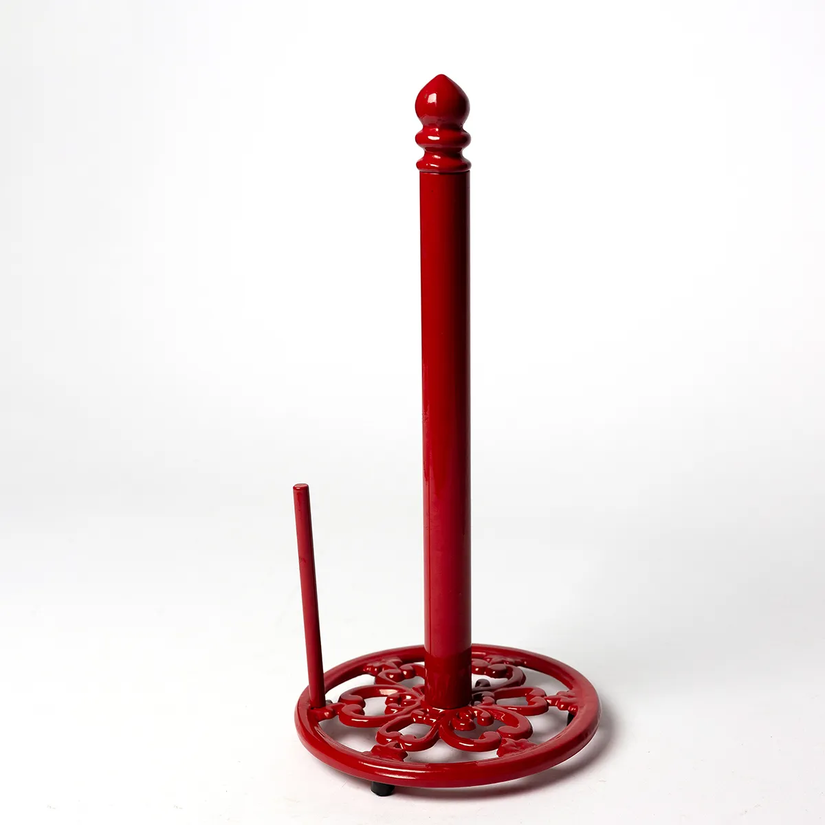 Cast Iron Red  Countertop Paper towel Holder