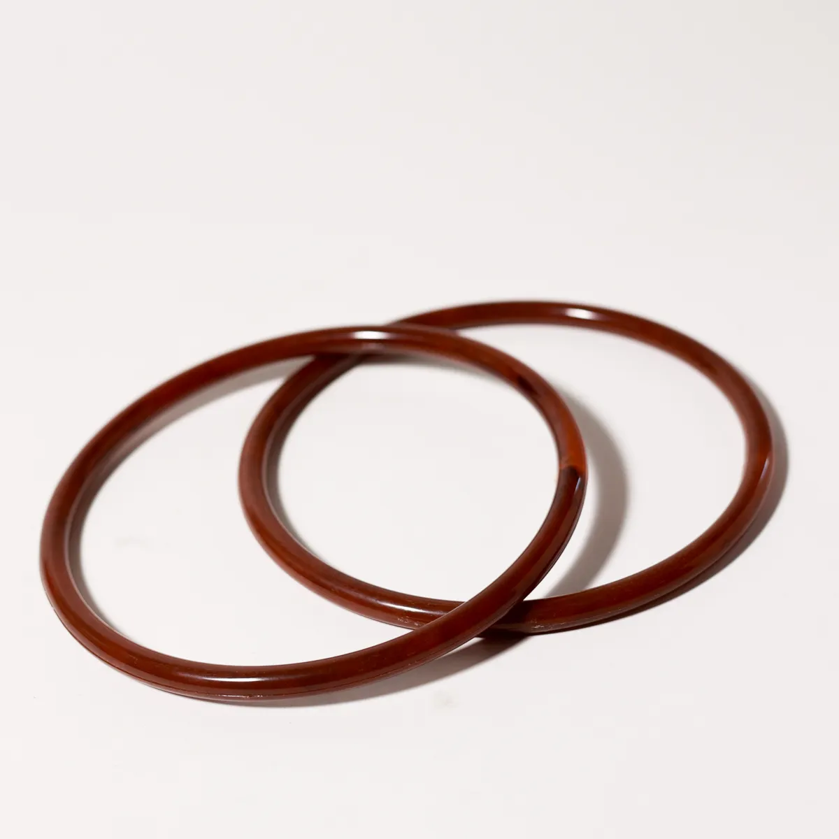 Vintage Brown Resin Circular Bag Handles Pair, crafts, DIY