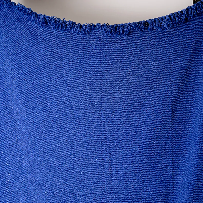 Royal Blue Woven Blanket Throw - 4' x 6.5'