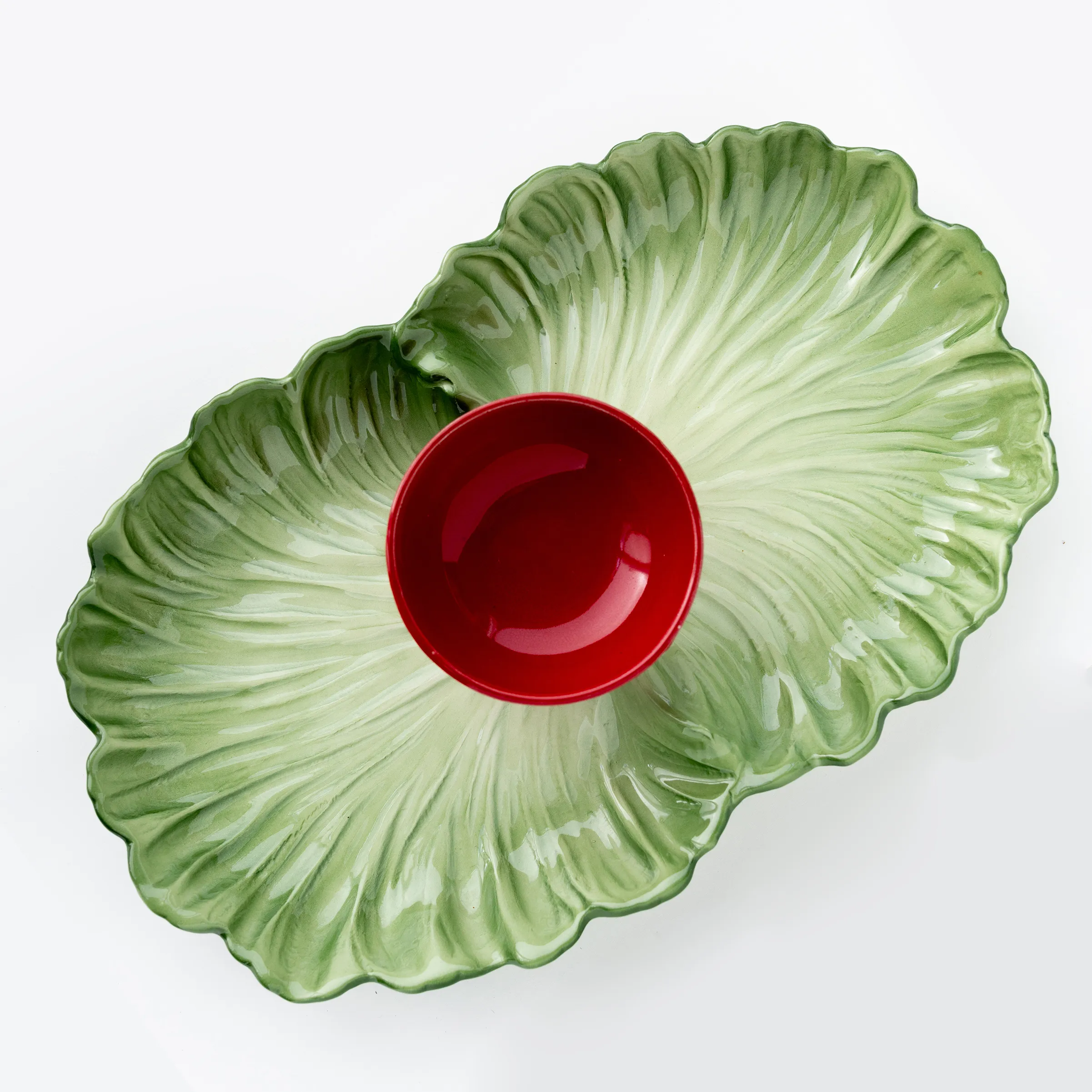 Lettuce Veggie Dip Platter 16" x 10" x 1.75"