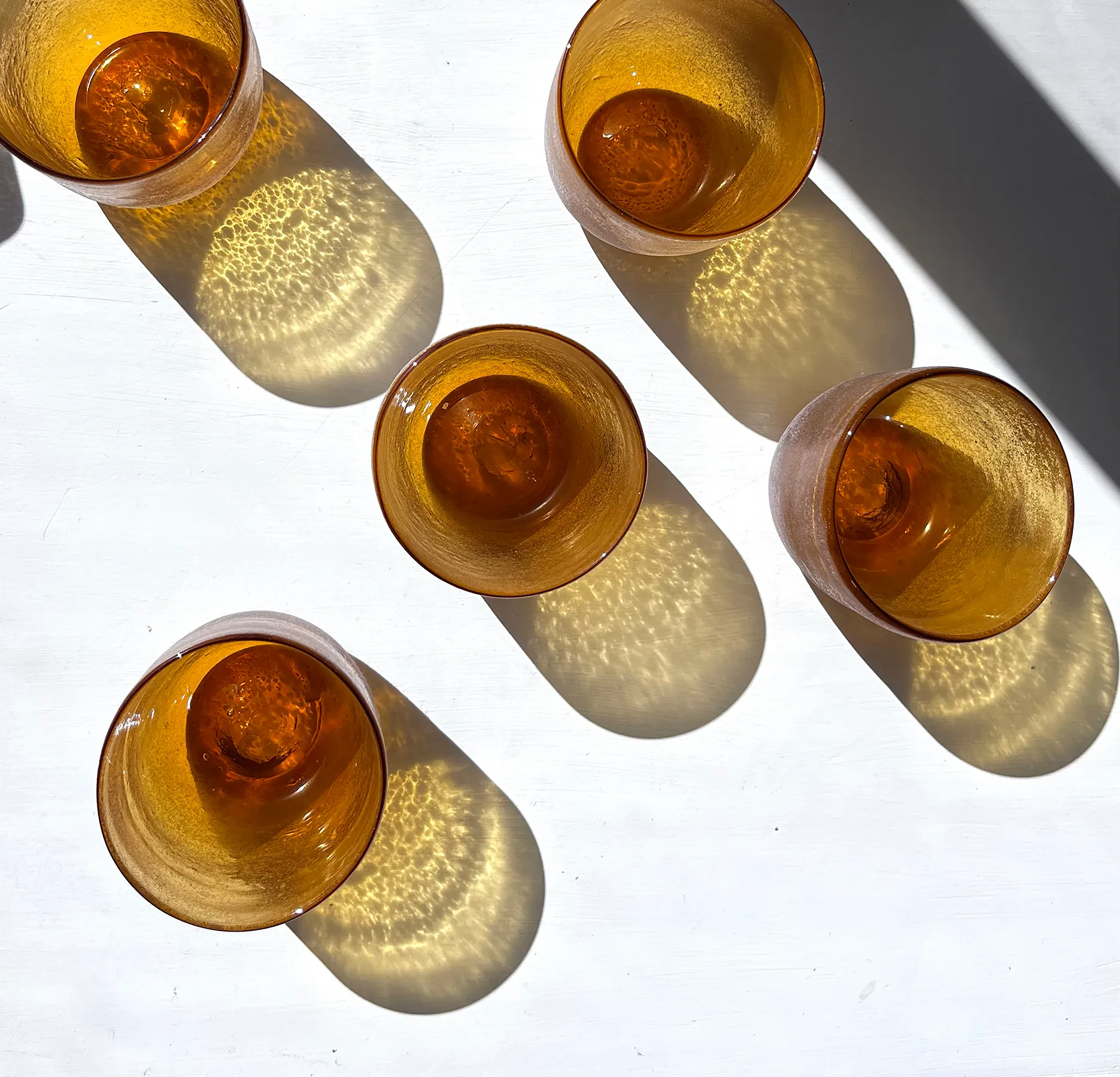 Golden Texture Tumblers Glasses - 3" x 3"