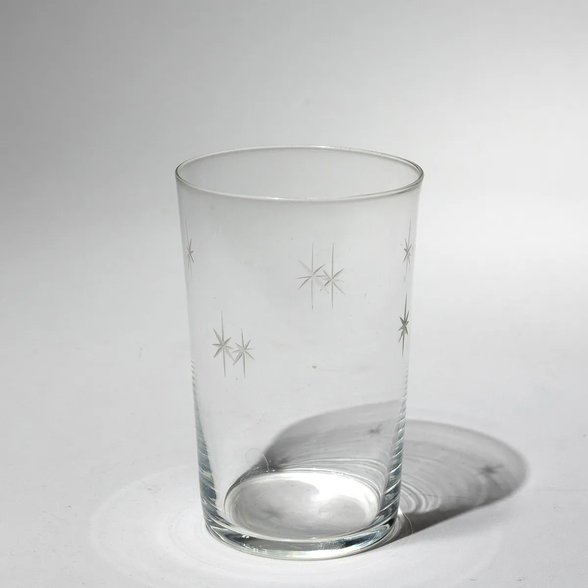 Star Dust Quartzex Crystal Small Juice Glass with etched stars