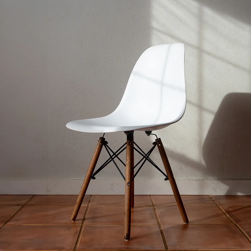 White Faux Eames Chair