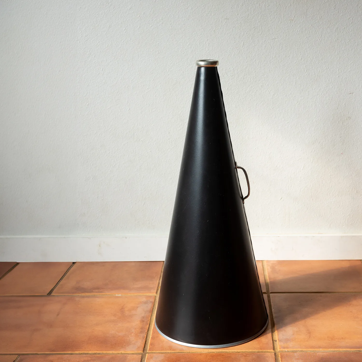 Black Cheerleader Megaphone silver metal retail