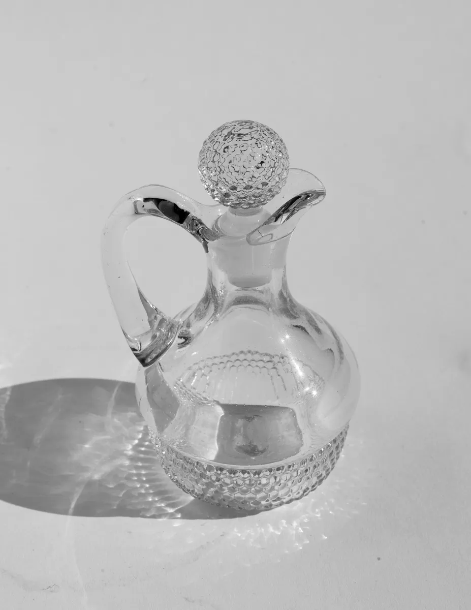 Crystal Teardrop Oil Cruet Pitcher With Stopper
