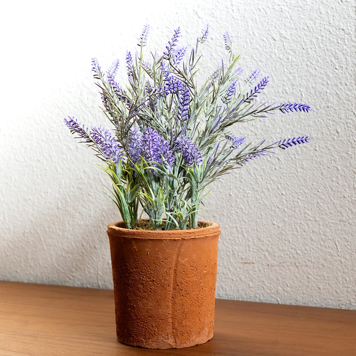 Allen + Roth Faux Lavender Plan in a rough terracotta pot