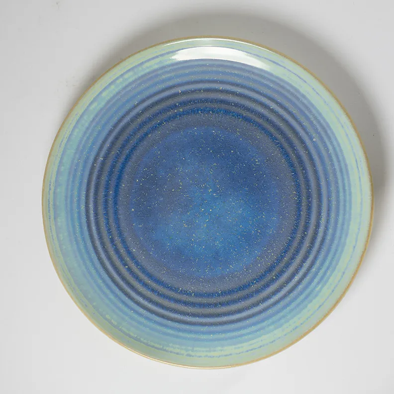 Blue Ombre textured Dinner PLates - 7.25" x 1"