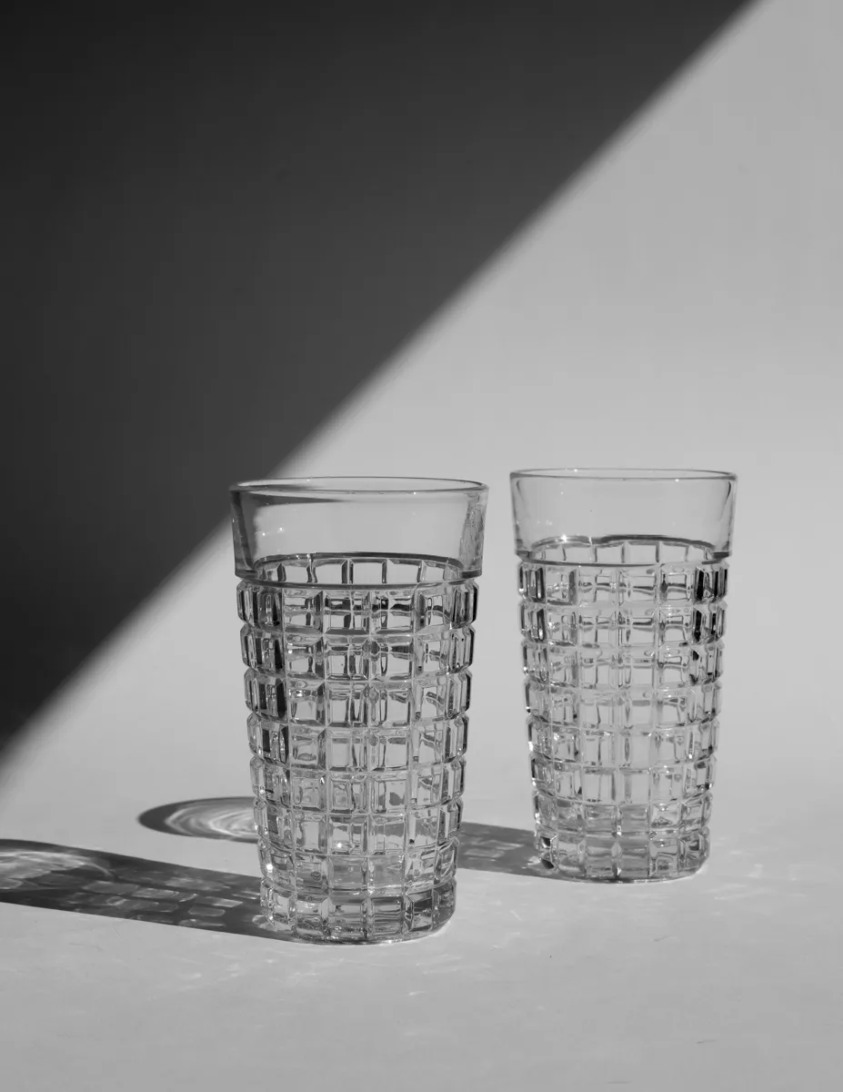 HEISEY VICTORIAN Waffle Pressed Glass Water Tumbler
