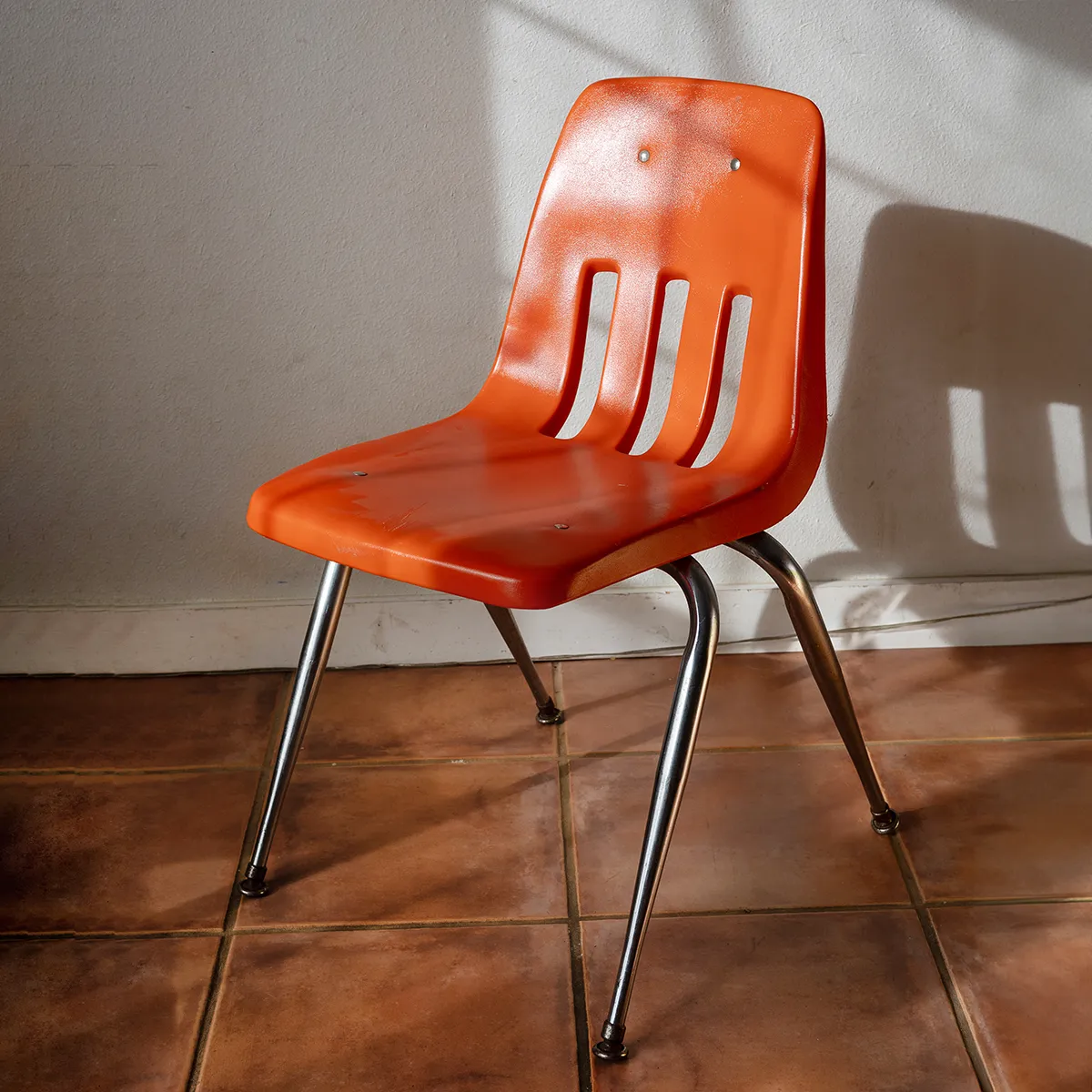 Hazard Orange Plastic School Chair 4