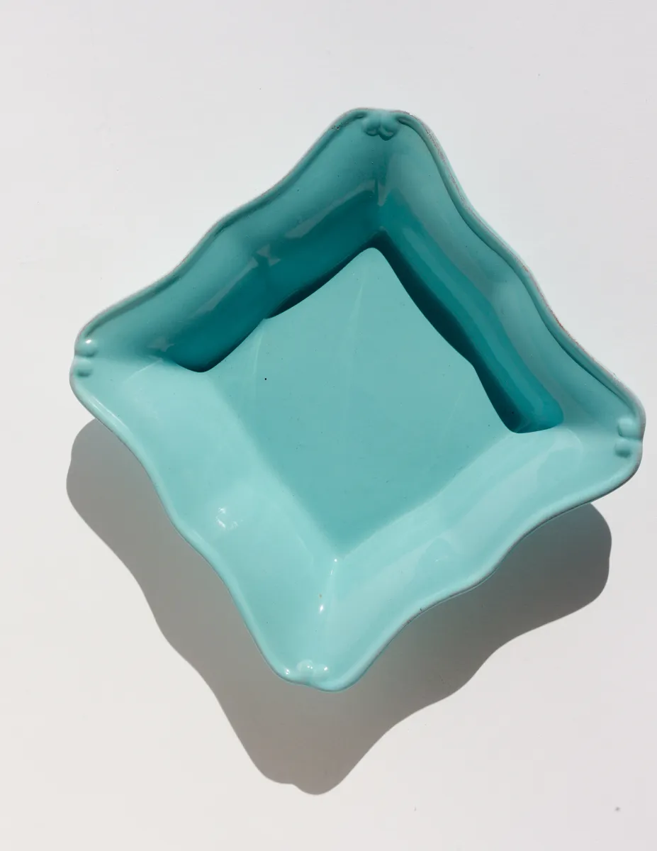 Baby Blue Square French Country Serving Platter