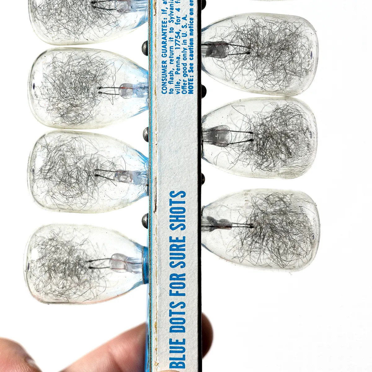 Vintage Sylvania Blue Dot M3 Flashbulbs Pack of 12 Clear Bulbs