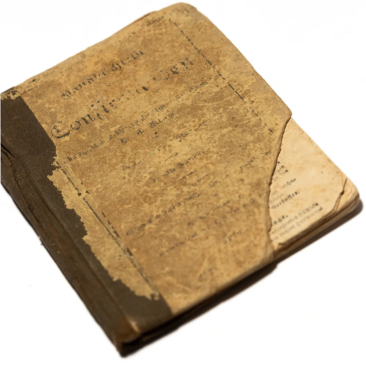 Antique Book with hard cover, Text in German, Translate sounds like bible verses - 6.75" x 5.25"