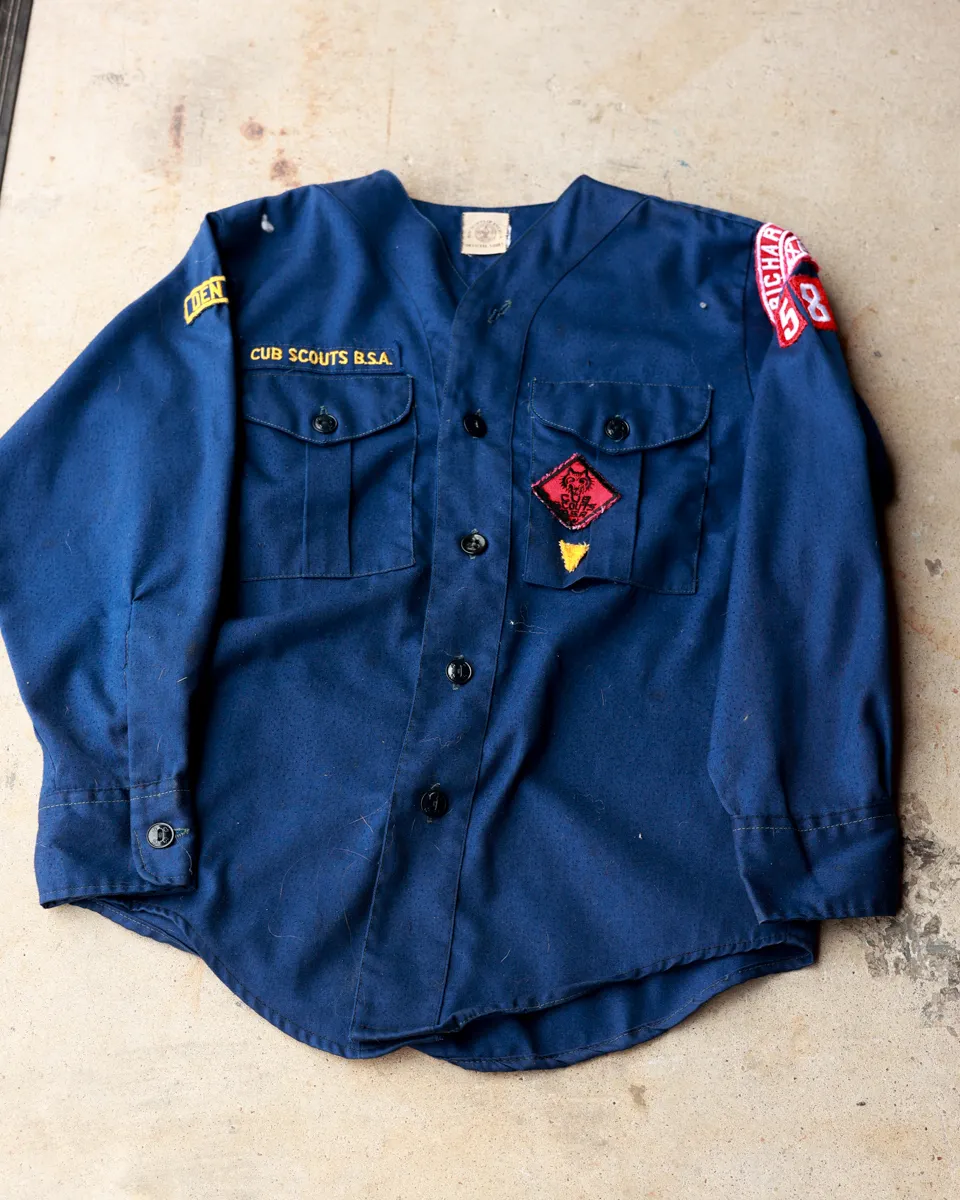 Vintage Cub Scouts Bsa Blue Uniform Shirt