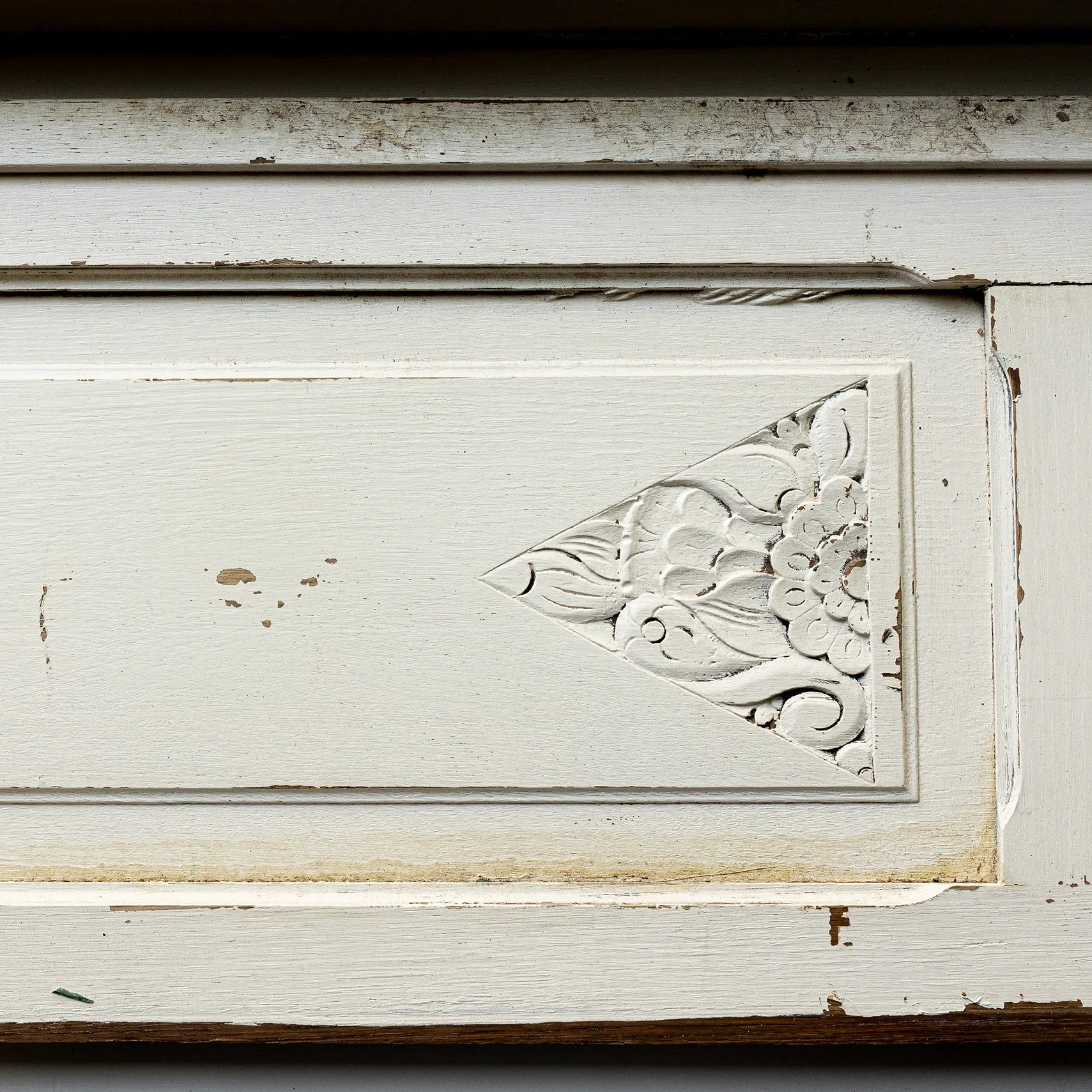 Surface Closet Door with Flower Carving - 2.5' x 14"