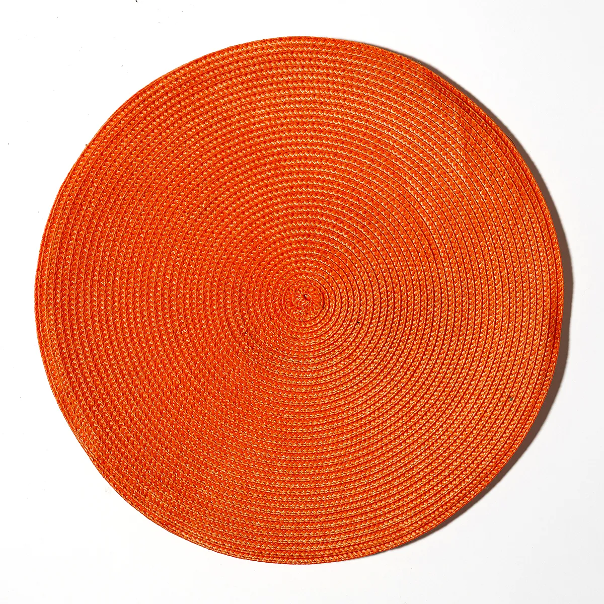 Large sized corded Tangerine Orange Trivet Placemat -  14.6"