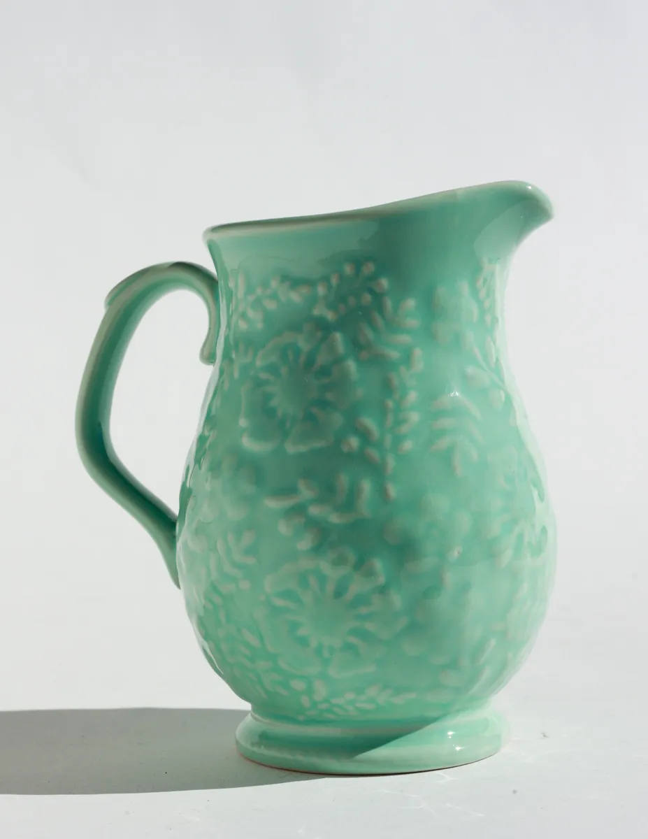 The Pioneer Woman Mint Green Ceramic Art Pitcher