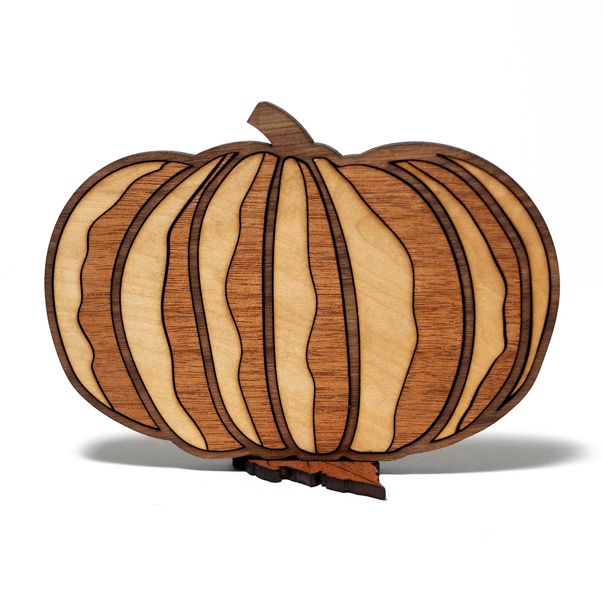 Short and Wide Wood Machined Drawing Pumpkin, Fall Decorations. Thankgiving. Handmade Decor