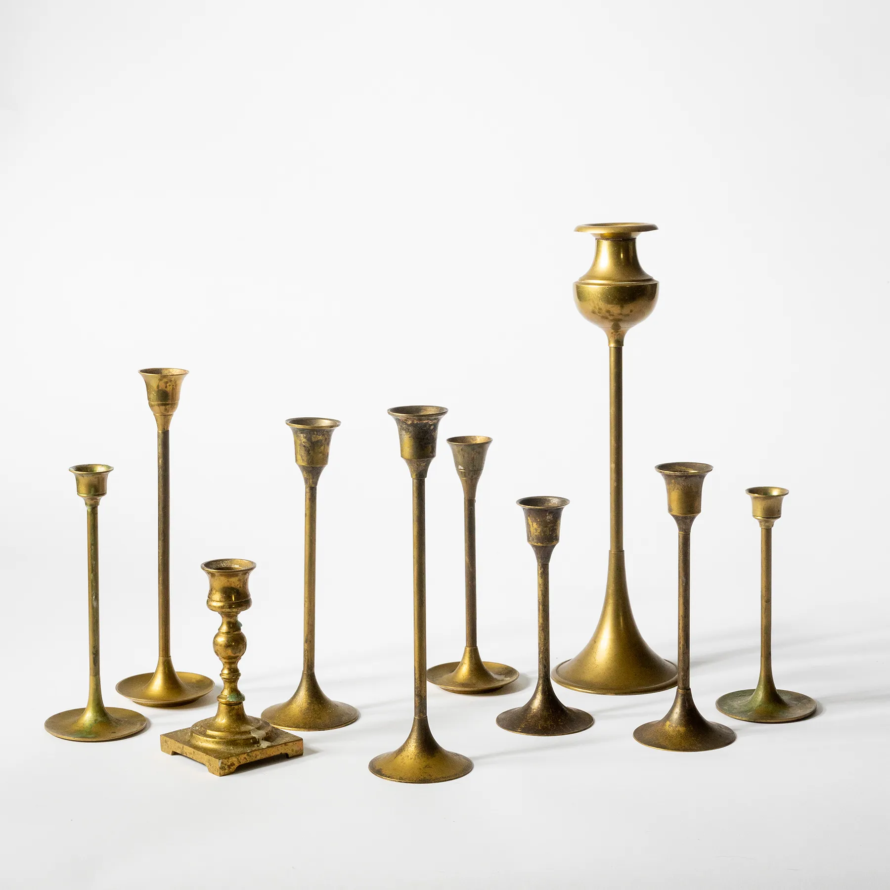 Brass Candle Stick Holder - 6.75" x 3"