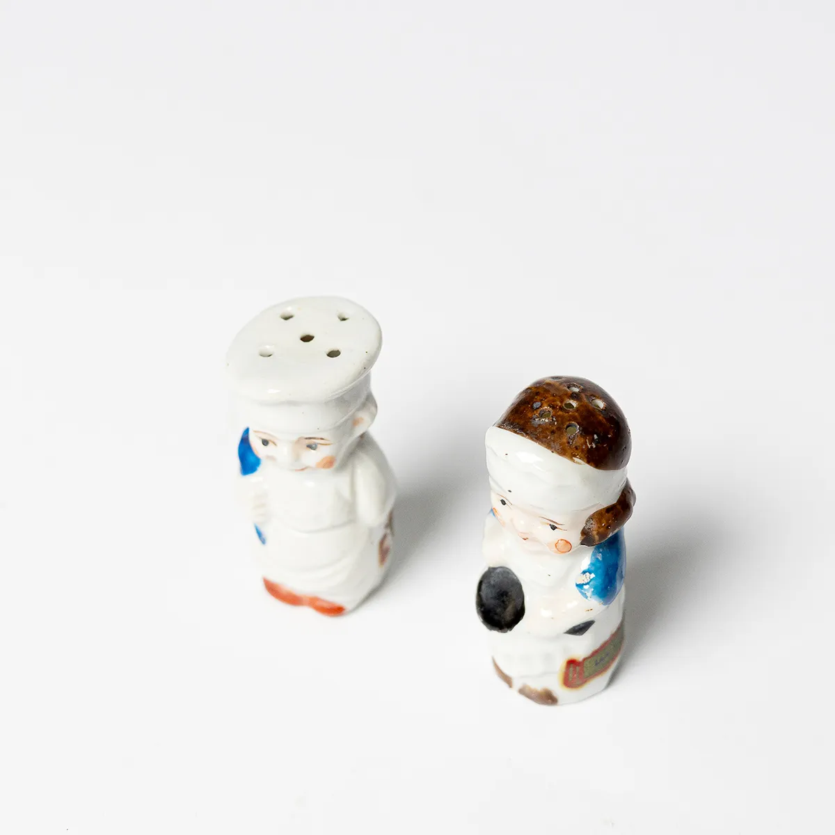 Kitchen Salt and Pepper:  Chef, Man and Woman Chef and Baker Salt and Pepper Shakers - 2.5" x 1.25"