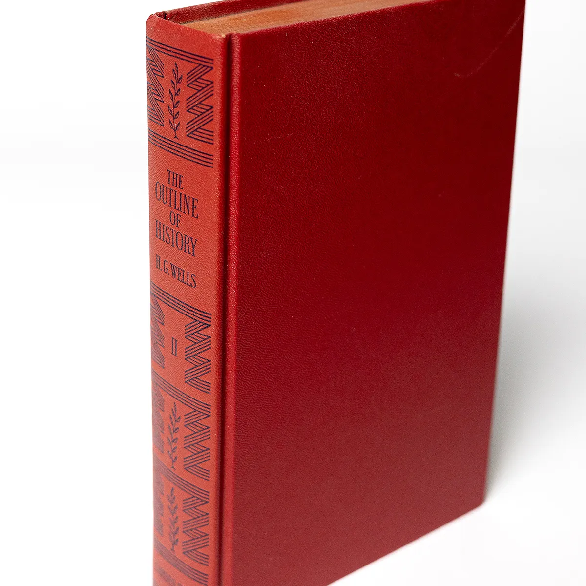 Antique Red Hardcover Book, The outline of History by HG Wells
