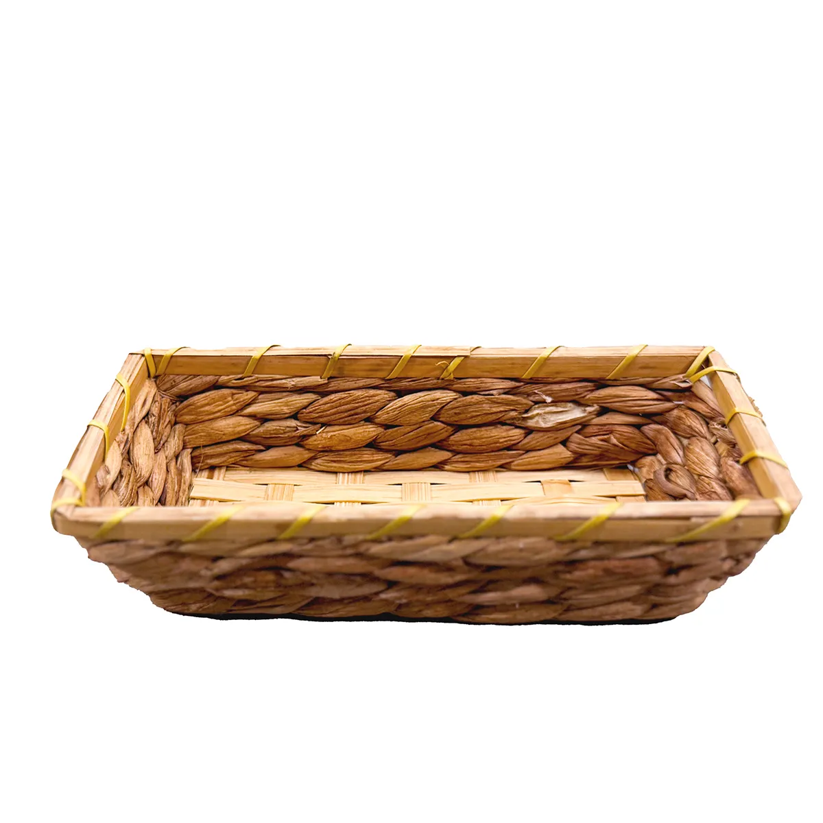 Small Tan Rectangular Woven Basket