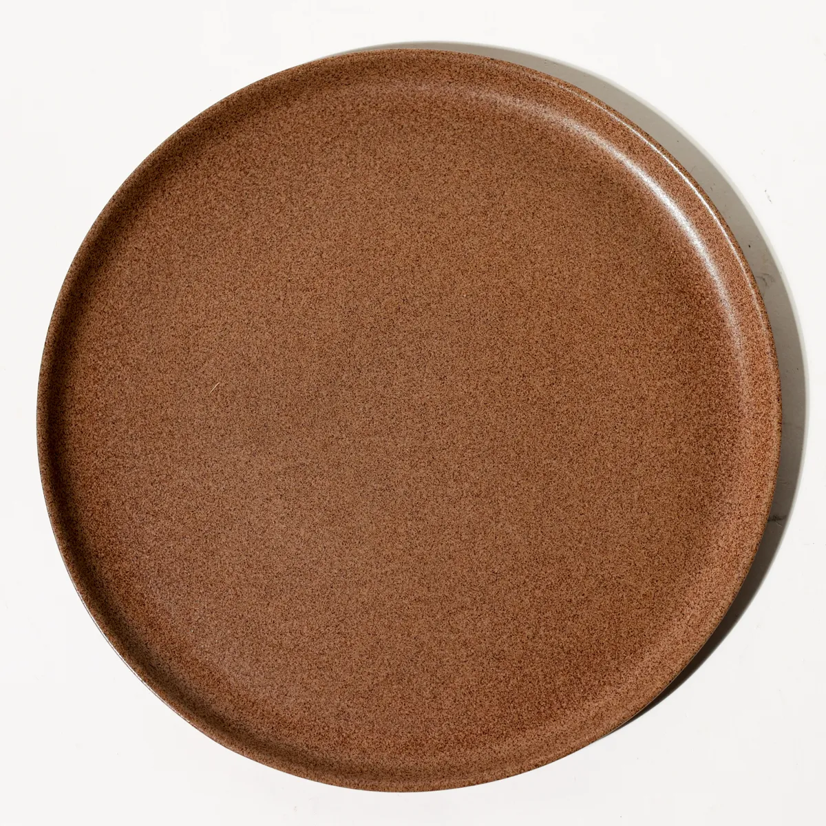 Artisan Matte Brown Melamine Dinner Plate Rustic Minimalist Set