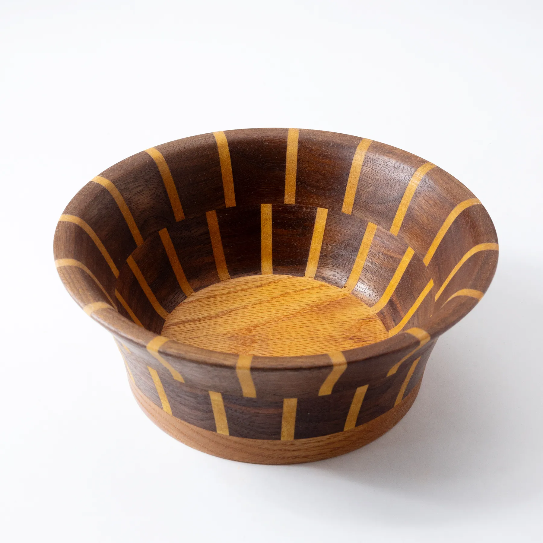 Handspun Medium Sized Solid Wood Bowl - 9" x 3.5" 