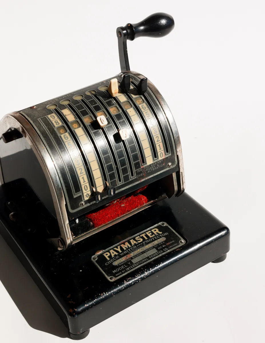 American Check Writer Co. Paymaster, Check Writer, Antique, Industrial Decor