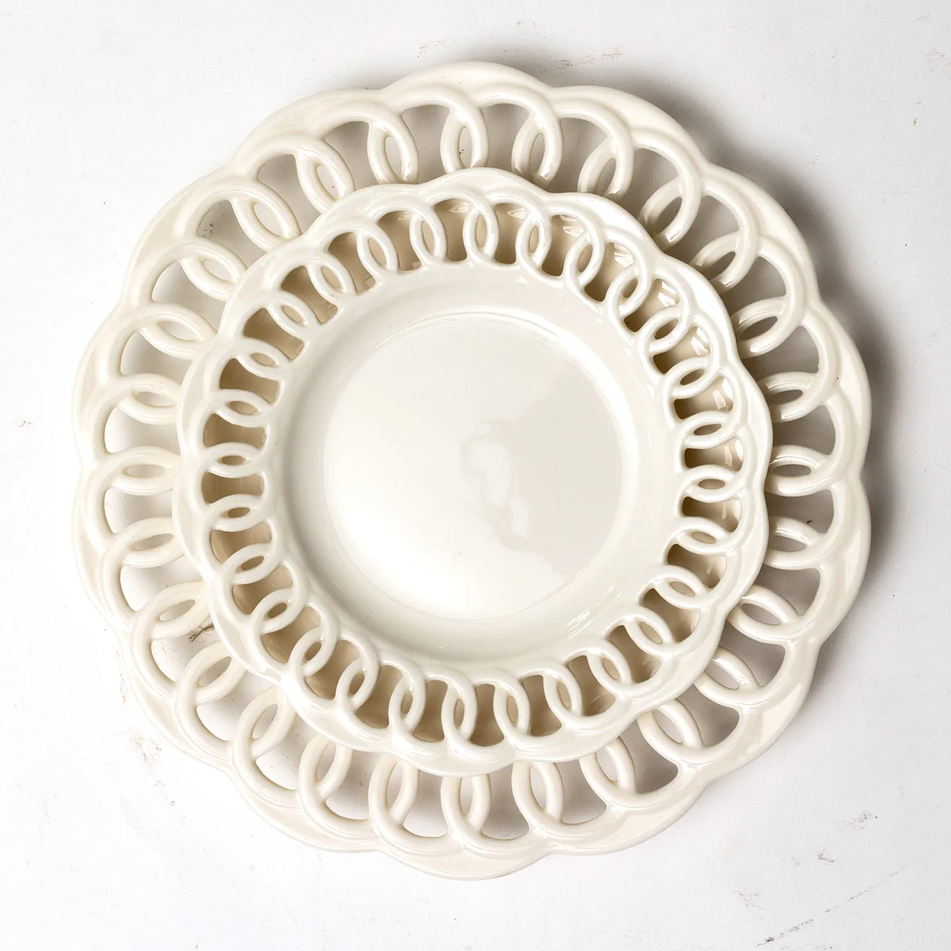 Set of 1 - Lattice Salad - 6" and  Dinner Plate - 8.25"