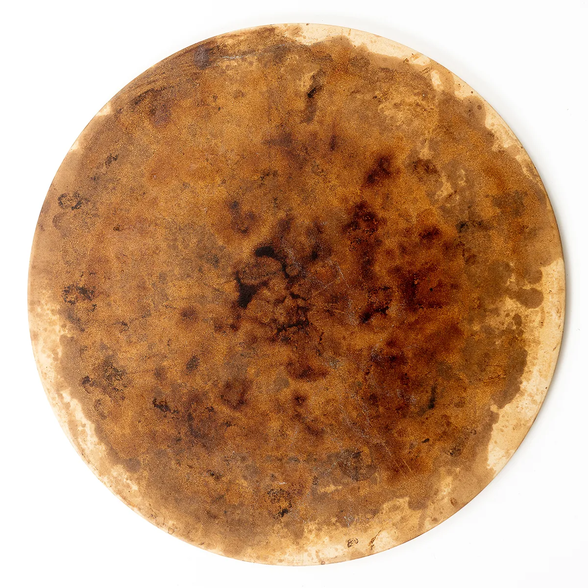 Well loved vintage pizza stone with patina - 13"