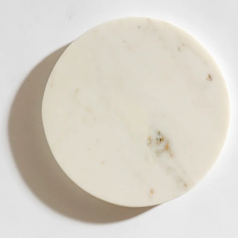 Pair of Marble Trivets. warm toned Marble, Cheese Board, Photography Risers