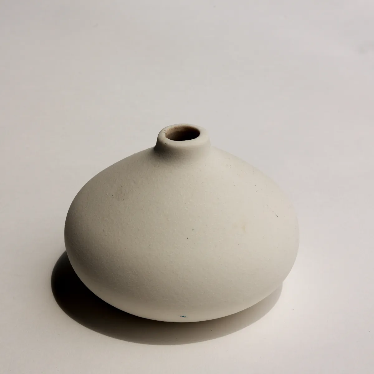 Minimalist Matte Gray Stoneware Bud Vase Modern