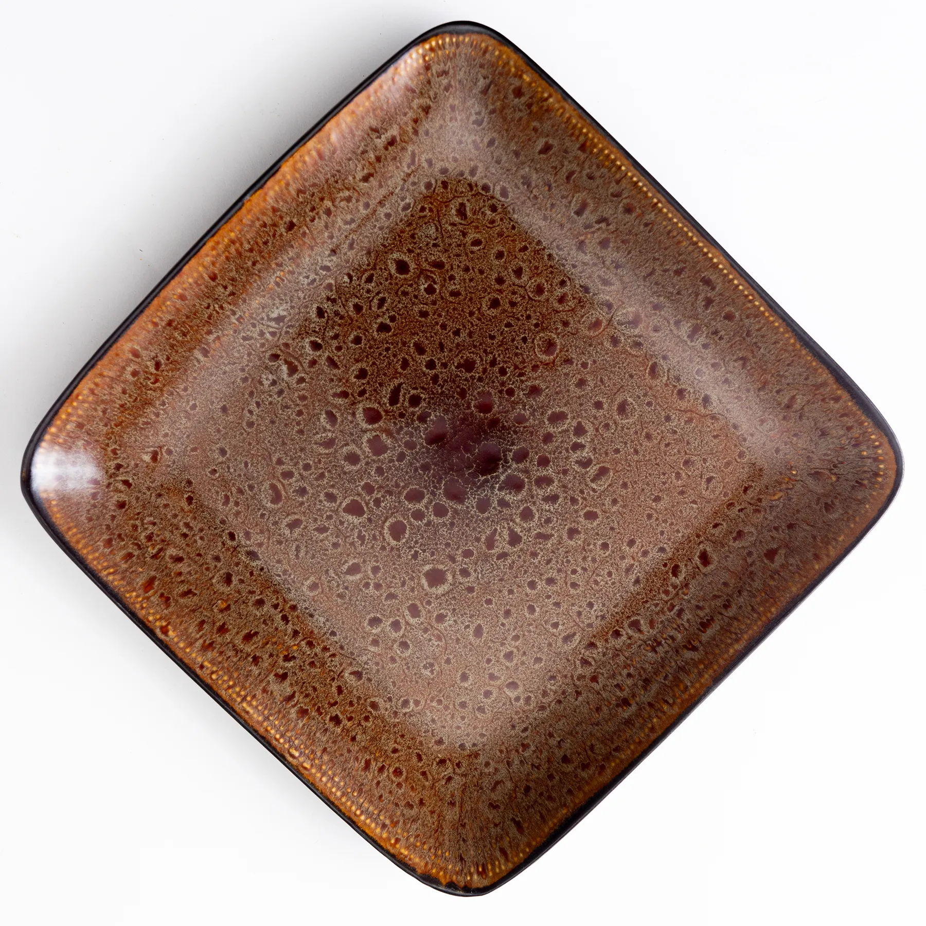 Big Brown Drippy Plate Size 10.5" x 1.25"