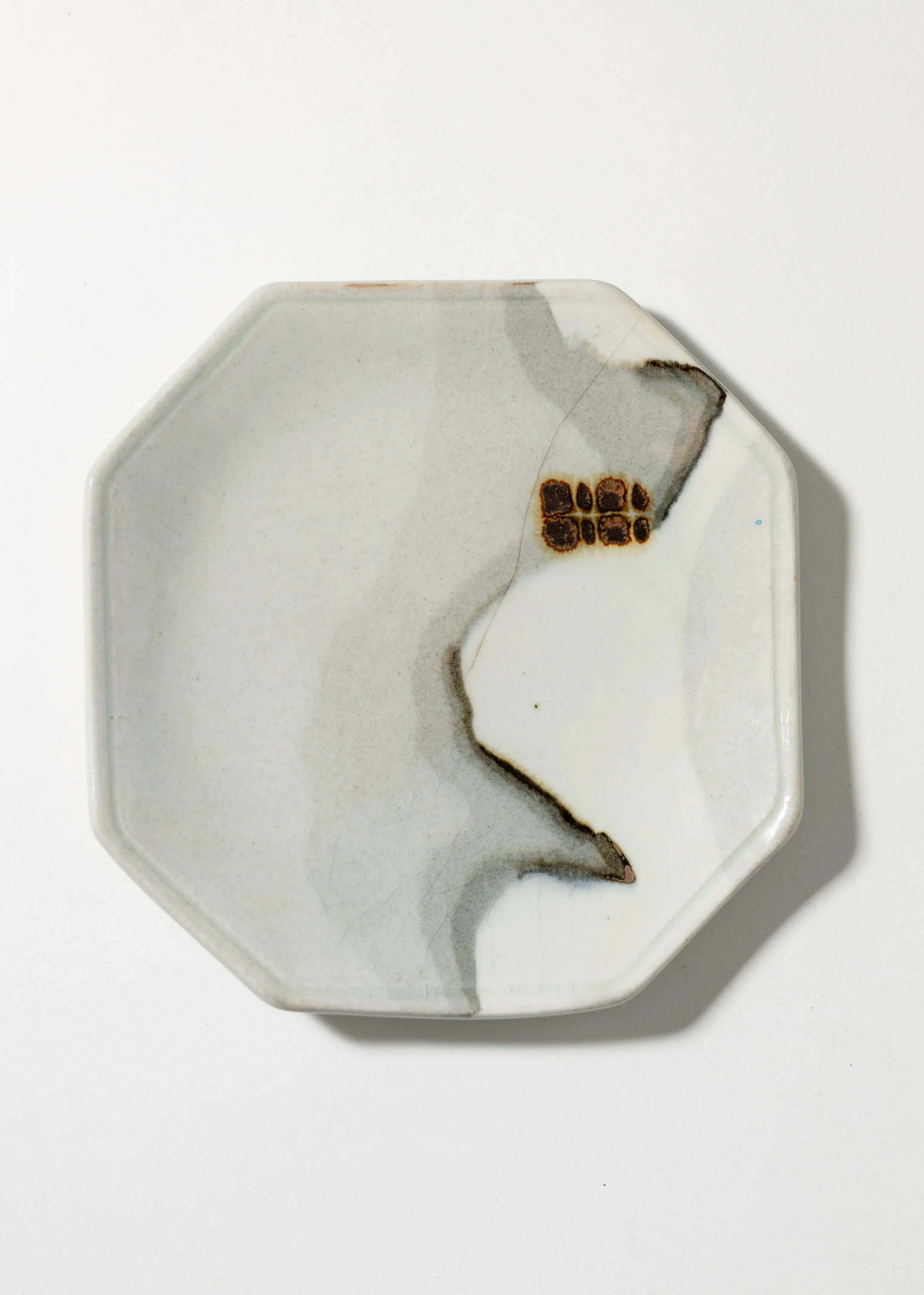 Shades of Gray Octagon Ceramic Plate - Susy Siegele