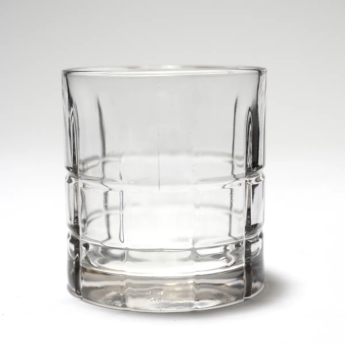 Anchor Hocking Manchester Tartan Clear Rocks Glass - 3.5" x 3.25"