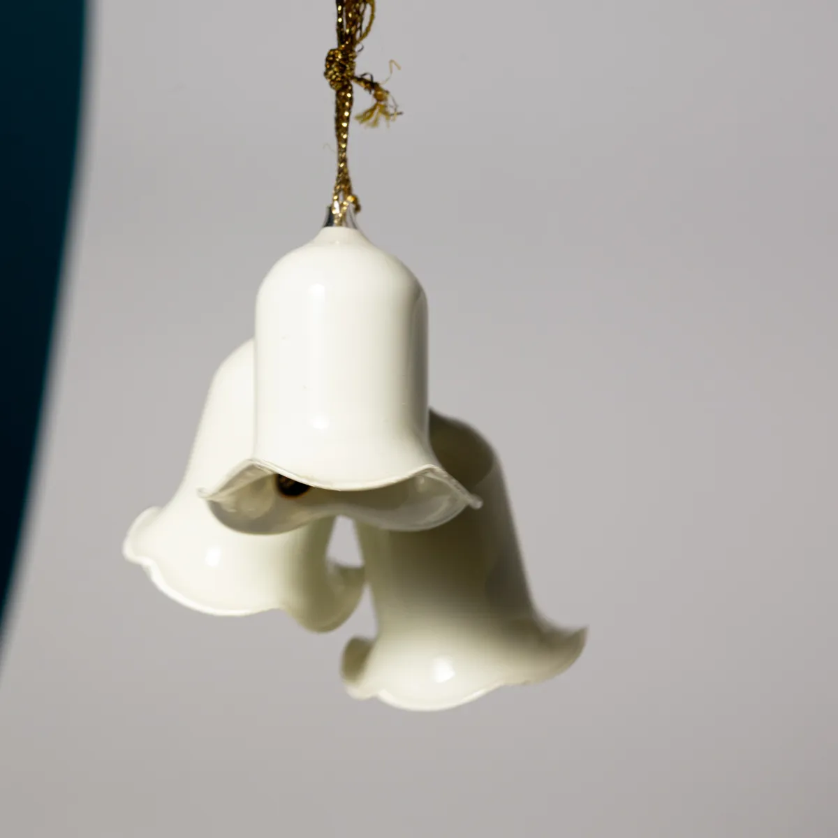 Vintage Cream Colored Wedding Holiday Bell Decorations