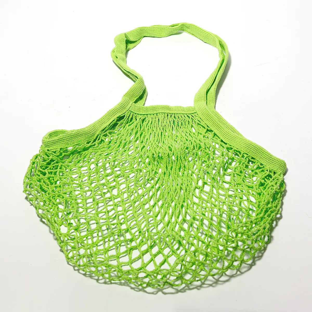 Lime green netted bag - Farmer's Market Bag, Mesh Tote