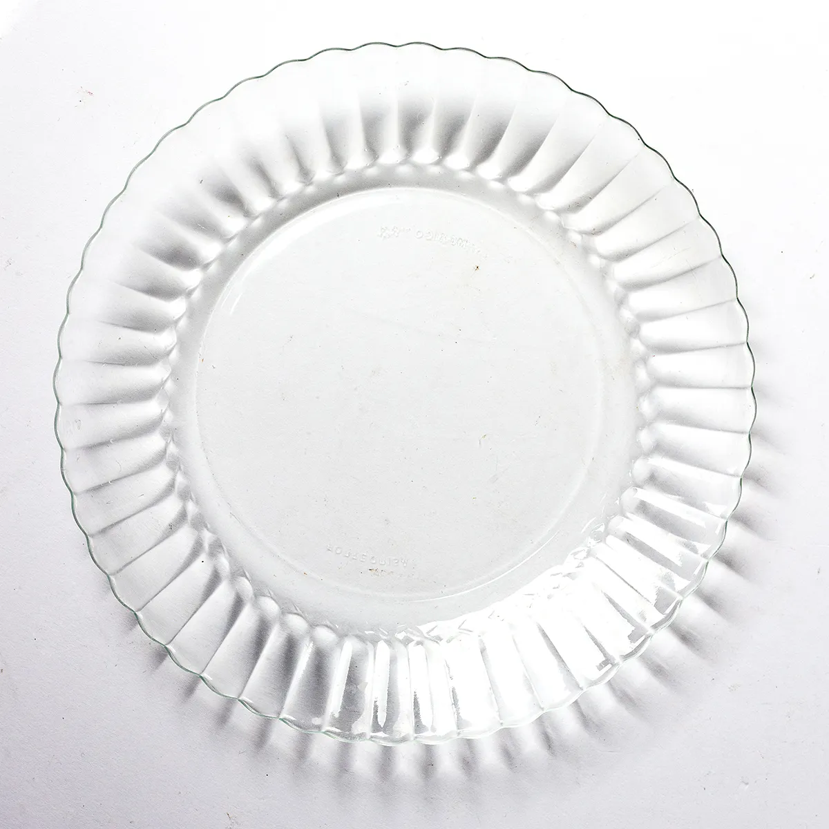 Vintage Fortecrisa of Mexico Glass Side dessert salad plate with Gorgeous Clear look and exquisite rim details