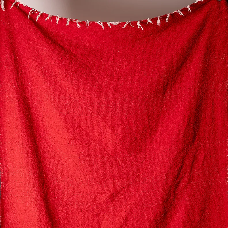 Deep Red Woven Blanket throw - 4' x 6'